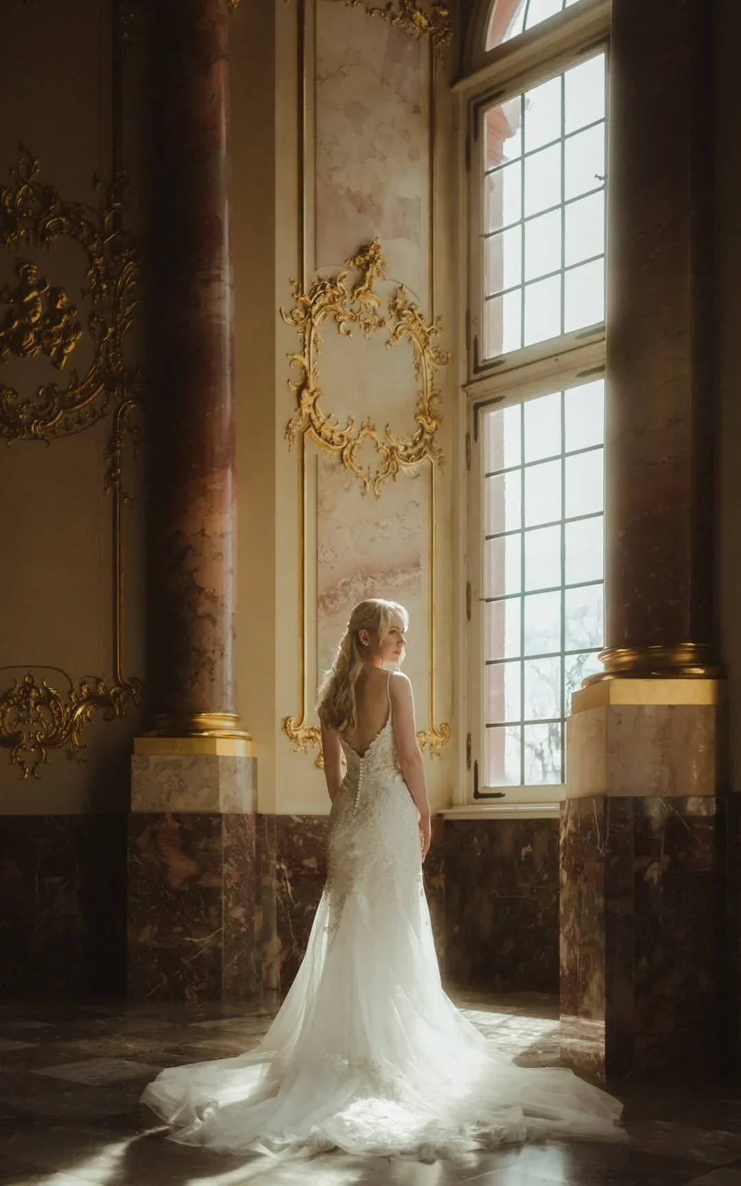Braut im historischen Saal