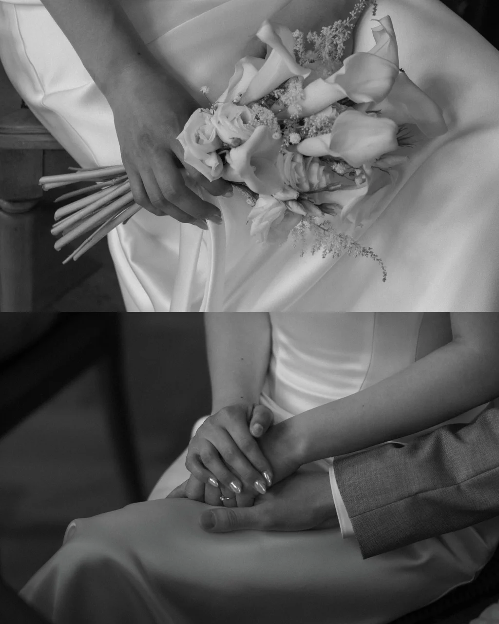 Ringtausch bei der Zeremonie, Schwarzweiß